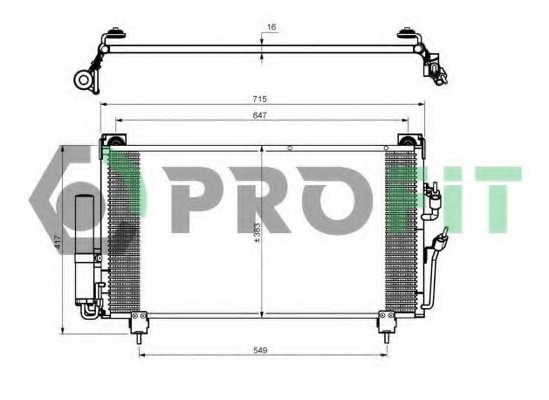 PROFIT PR 1602C1 Condenser, air conditioning